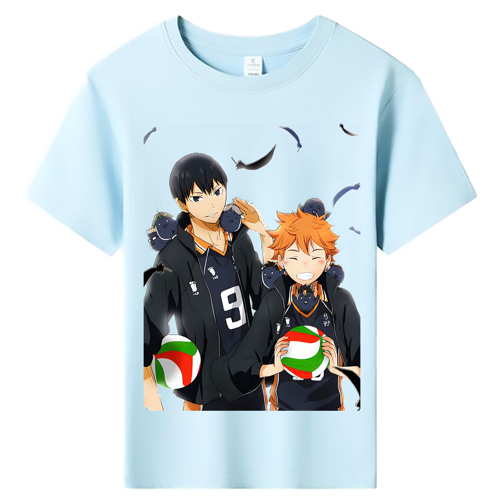 （画像用） ハイキュー!! Haikyu!! 綿100％キッズTシャツ（フロントプリント）